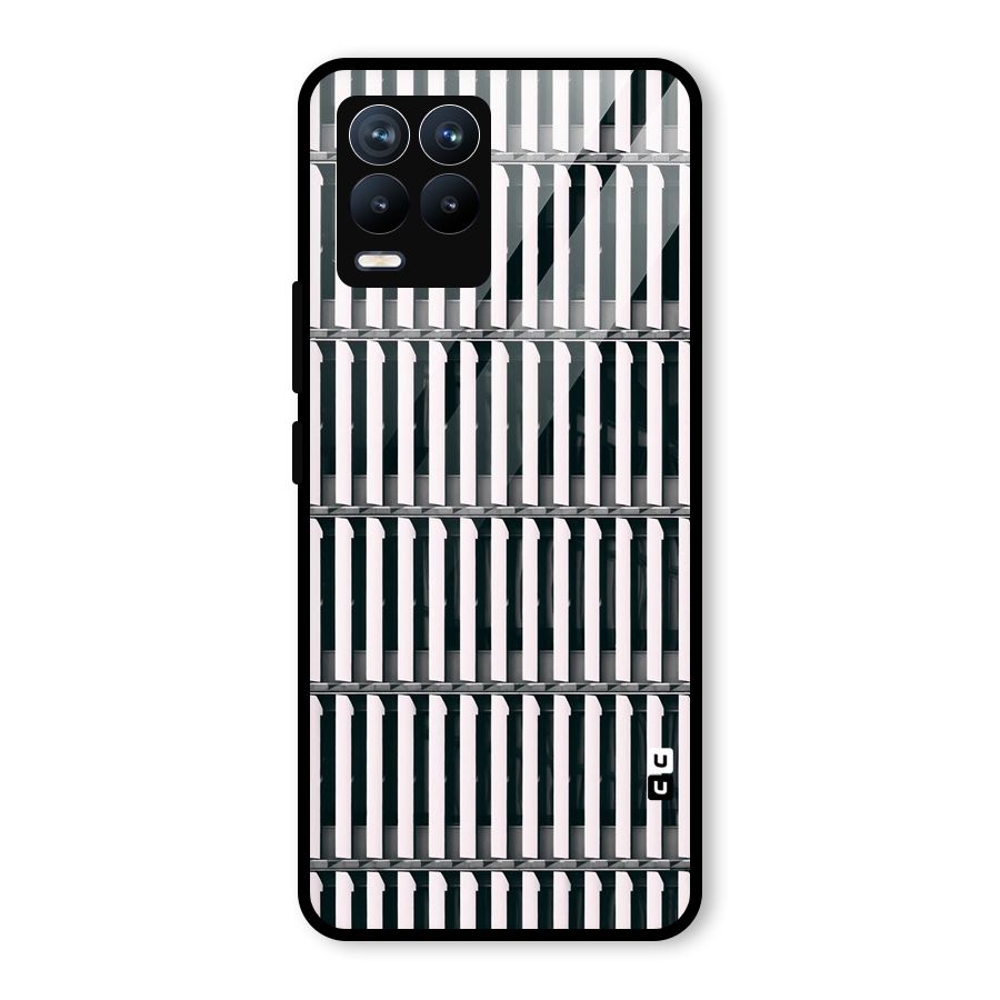 Dark Lines Pattern Glass Back Case for Realme 8 Pro