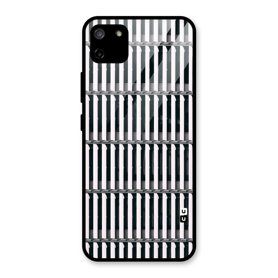 Dark Lines Pattern Glass Back Case for Realme C11