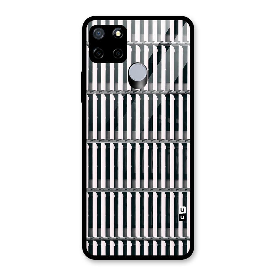 Dark Lines Pattern Glass Back Case for Realme C15