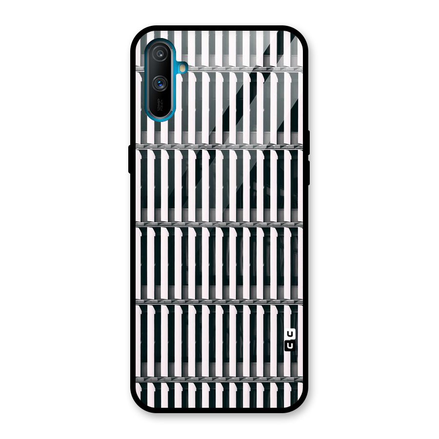 Dark Lines Pattern Glass Back Case for Realme C3