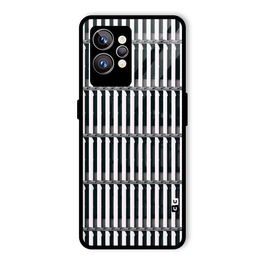 Dark Lines Pattern Glass Back Case for Realme GT2 Pro