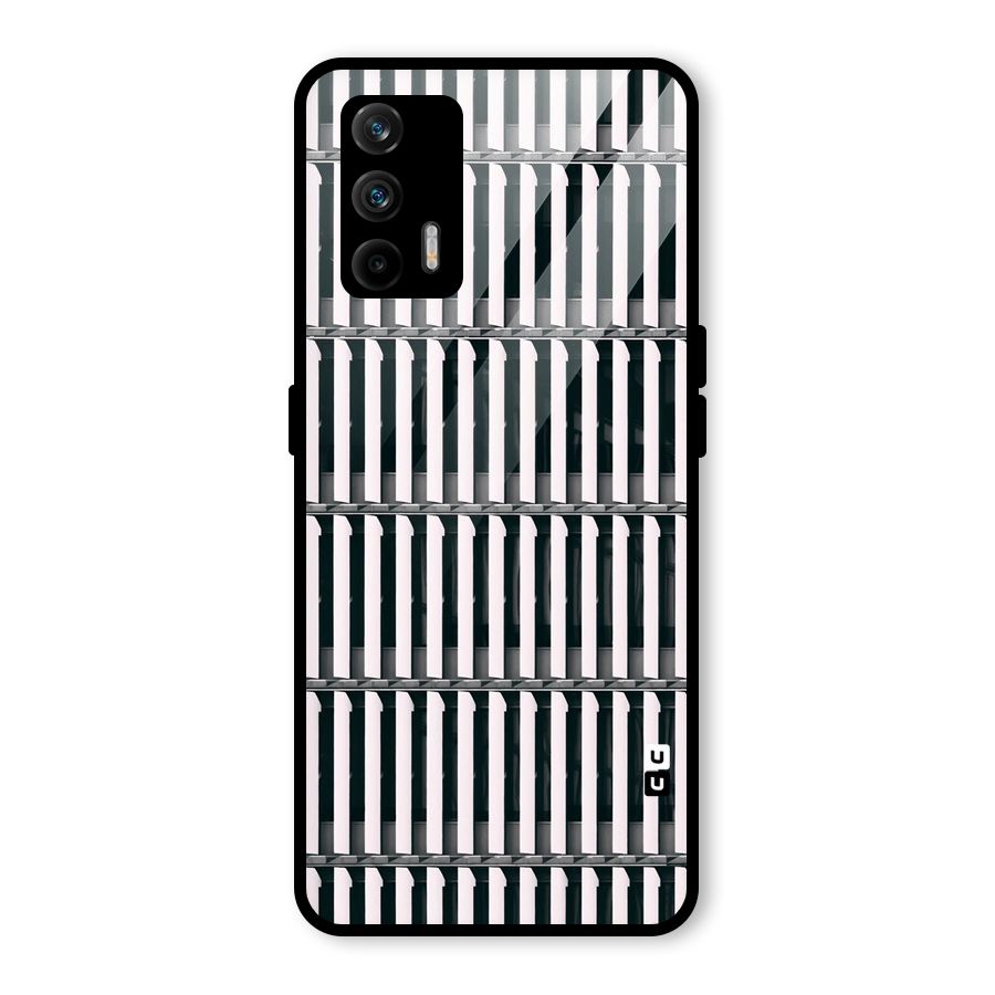 Dark Lines Pattern Glass Back Case for Realme GT 5G