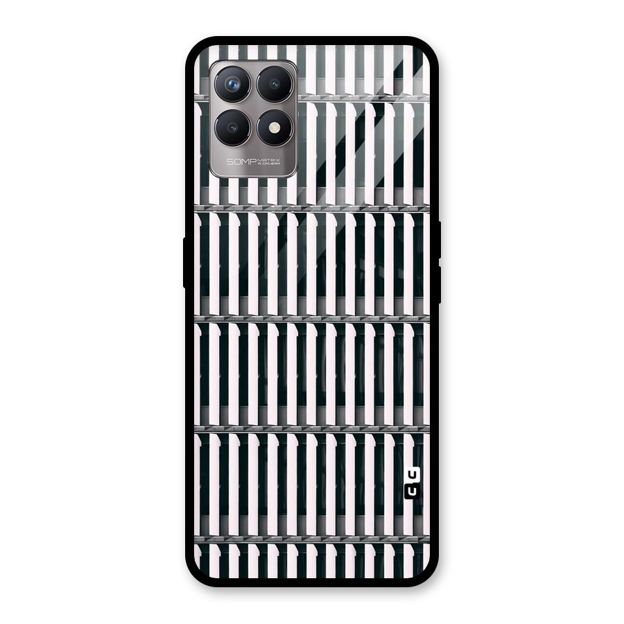 Dark Lines Pattern Glass Back Case for Realme Narzo 50