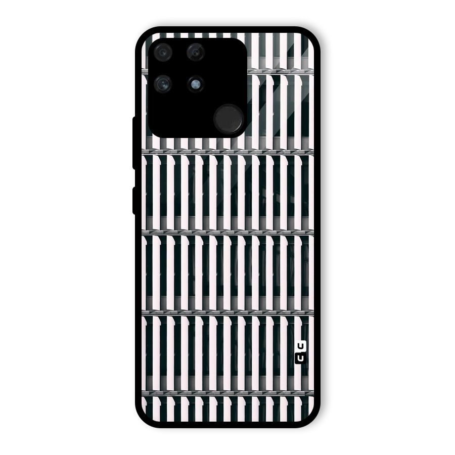Dark Lines Pattern Glass Back Case for Realme Narzo 50A