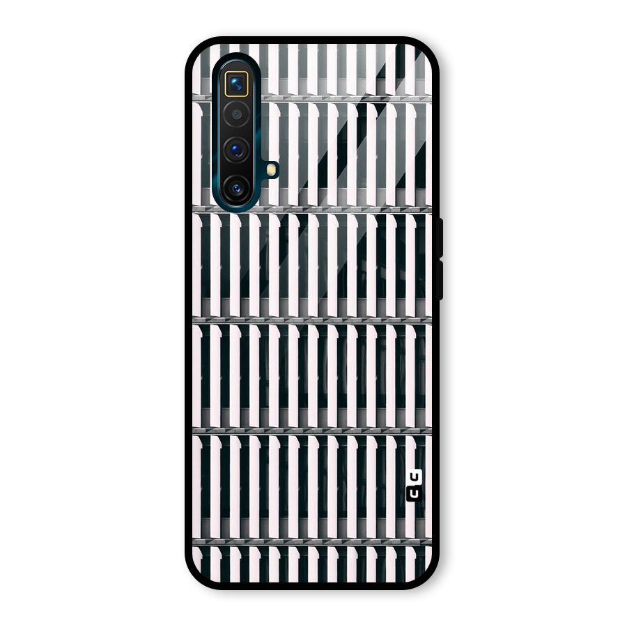 Dark Lines Pattern Glass Back Case for Realme X3