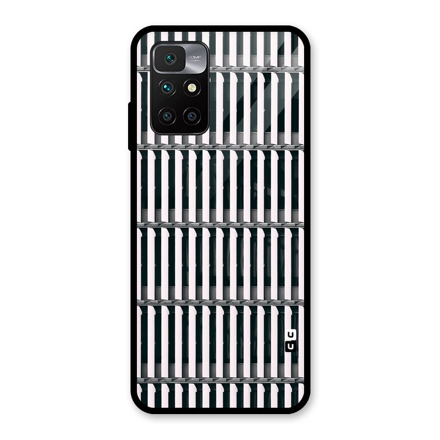 Dark Lines Pattern Glass Back Case for Redmi 10 Prime