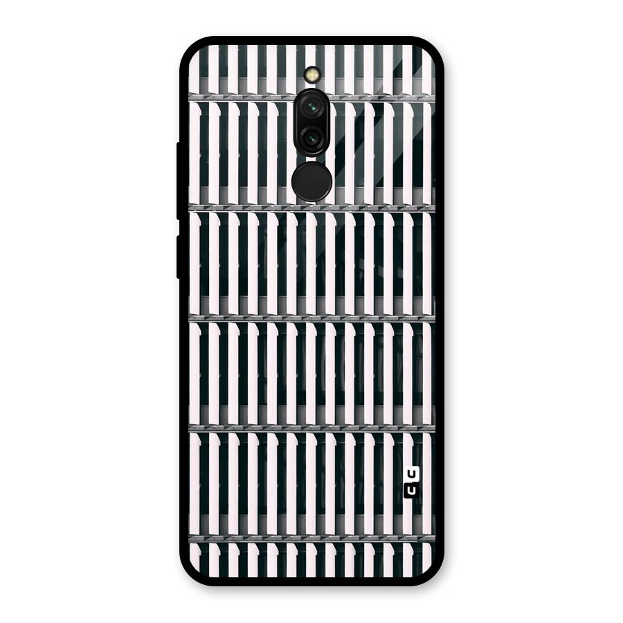 Dark Lines Pattern Glass Back Case for Redmi 8