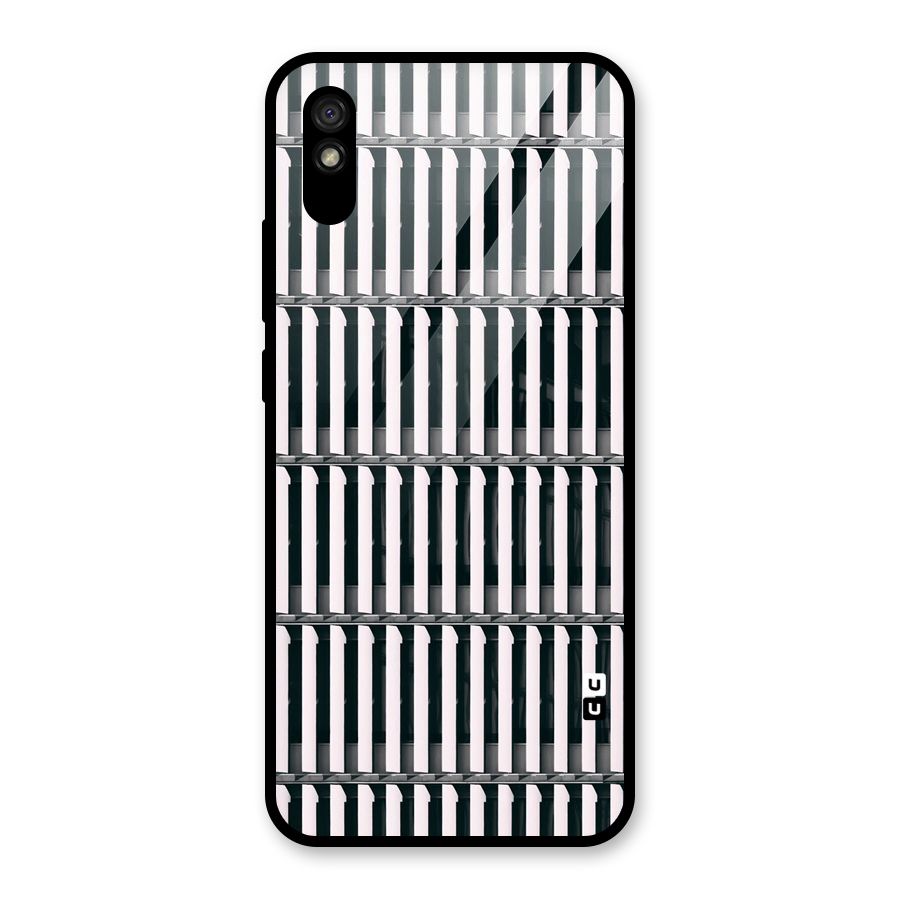 Dark Lines Pattern Glass Back Case for Redmi 9A