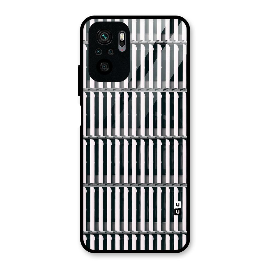 Dark Lines Pattern Glass Back Case for Redmi Note 10S