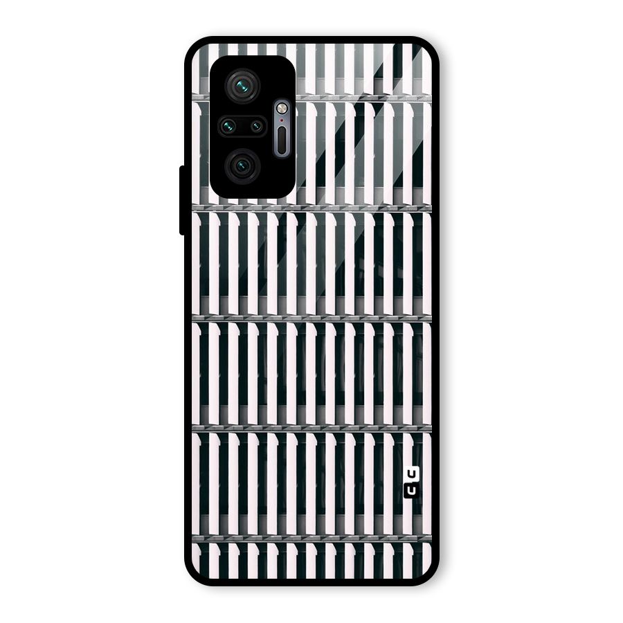 Dark Lines Pattern Glass Back Case for Redmi Note 10 Pro