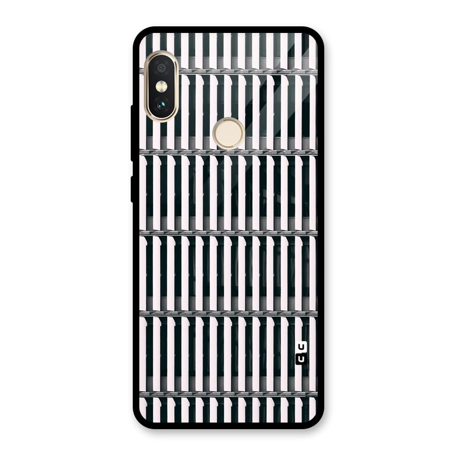 Dark Lines Pattern Glass Back Case for Redmi Note 5 Pro