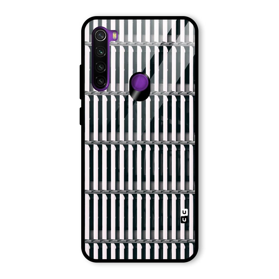 Dark Lines Pattern Glass Back Case for Redmi Note 8