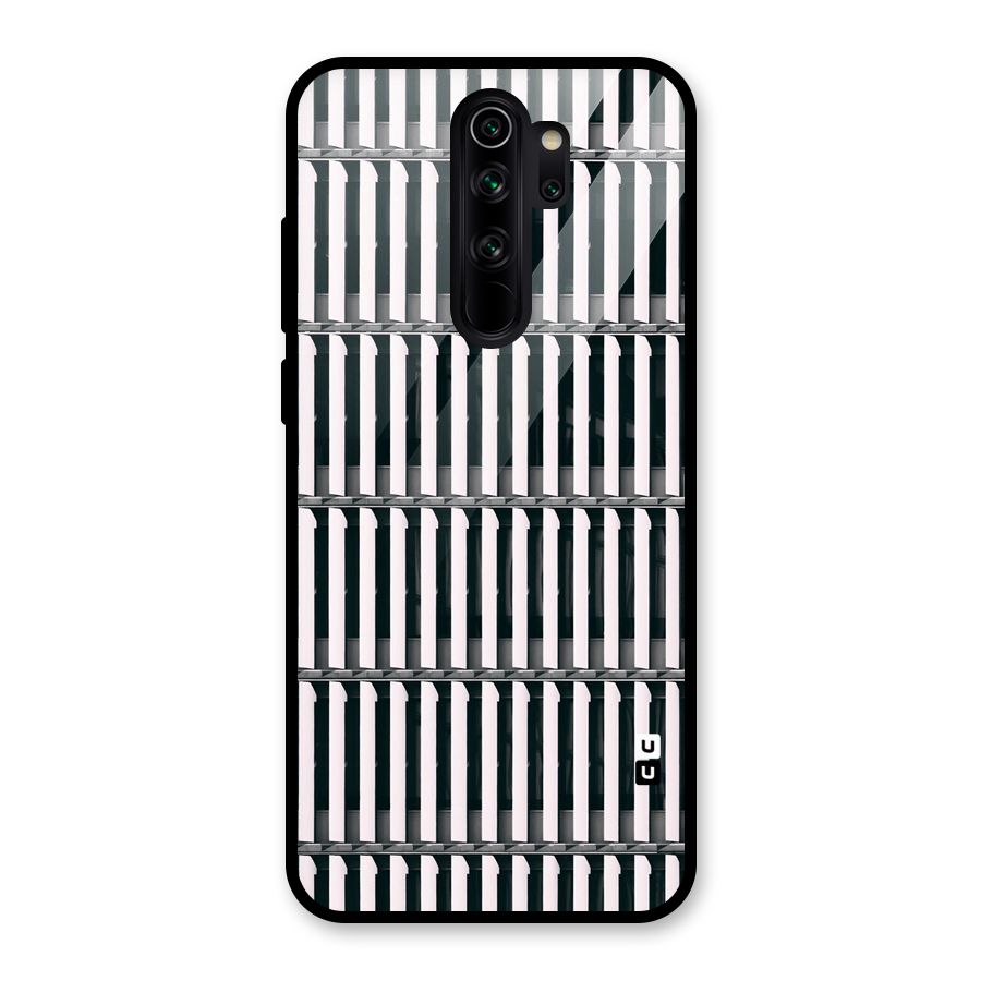 Dark Lines Pattern Glass Back Case for Redmi Note 8 Pro