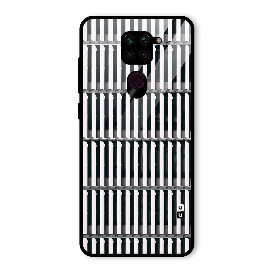 Dark Lines Pattern Glass Back Case for Redmi Note 9