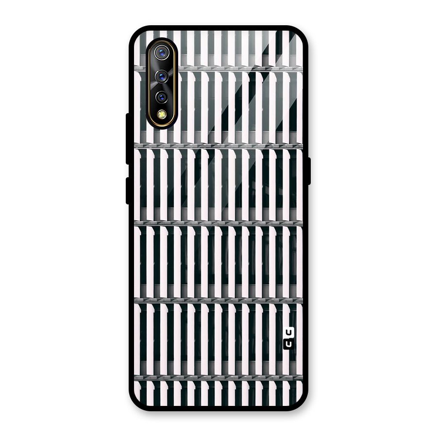 Dark Lines Pattern Glass Back Case for Vivo S1