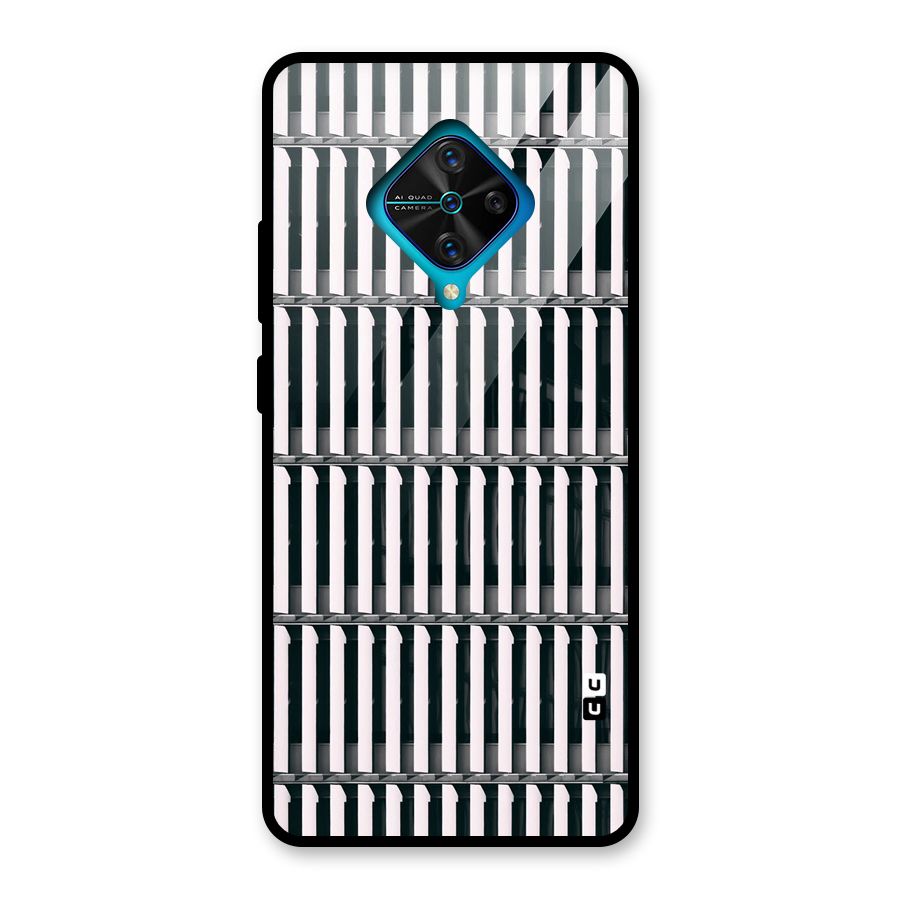 Dark Lines Pattern Glass Back Case for Vivo S1 Pro