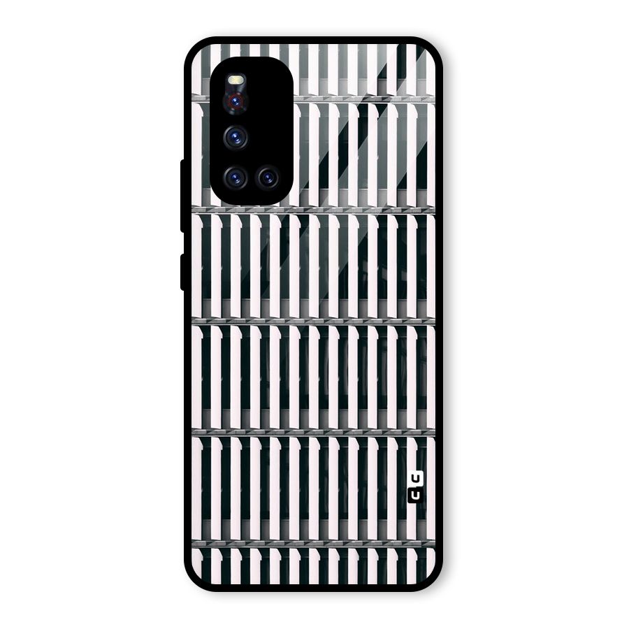 Dark Lines Pattern Glass Back Case for Vivo V19
