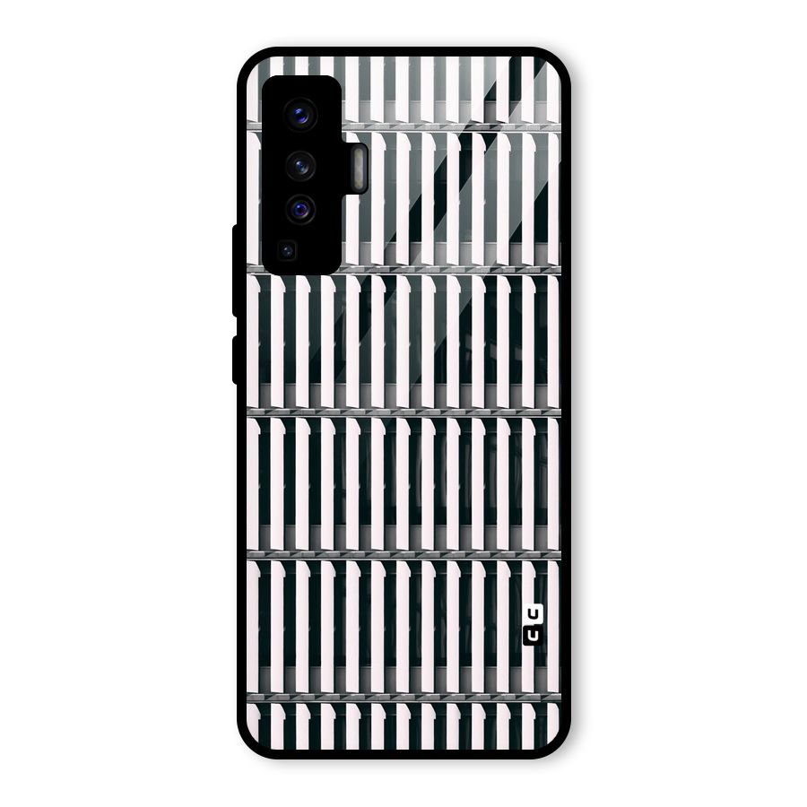 Dark Lines Pattern Glass Back Case for Vivo X50