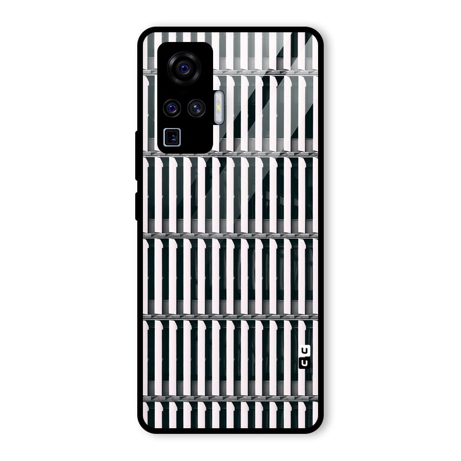 Dark Lines Pattern Glass Back Case for Vivo X50 Pro
