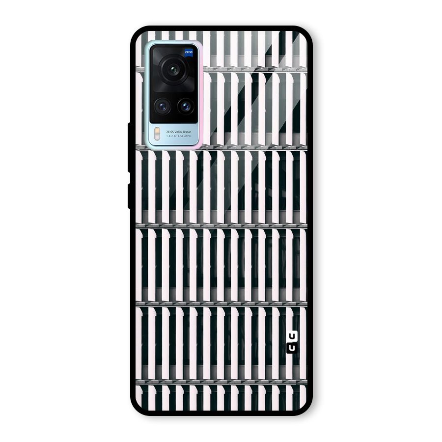 Dark Lines Pattern Glass Back Case for Vivo X60