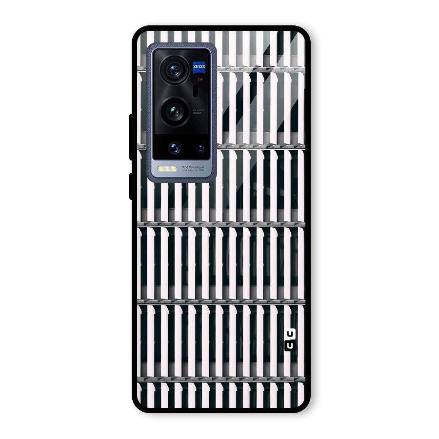 Dark Lines Pattern Glass Back Case for Vivo X60 Pro Plus