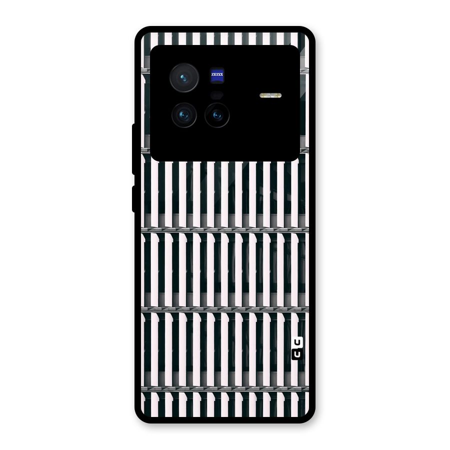 Dark Lines Pattern Glass Back Case for Vivo X80