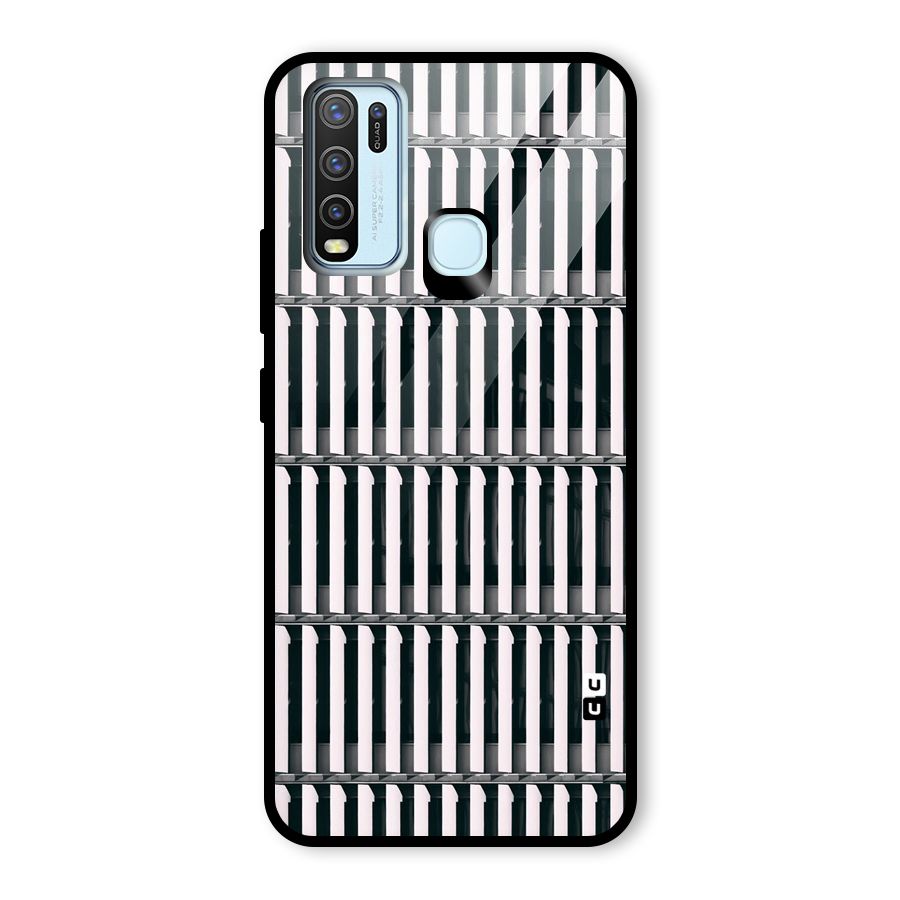 Dark Lines Pattern Glass Back Case for Vivo Y30