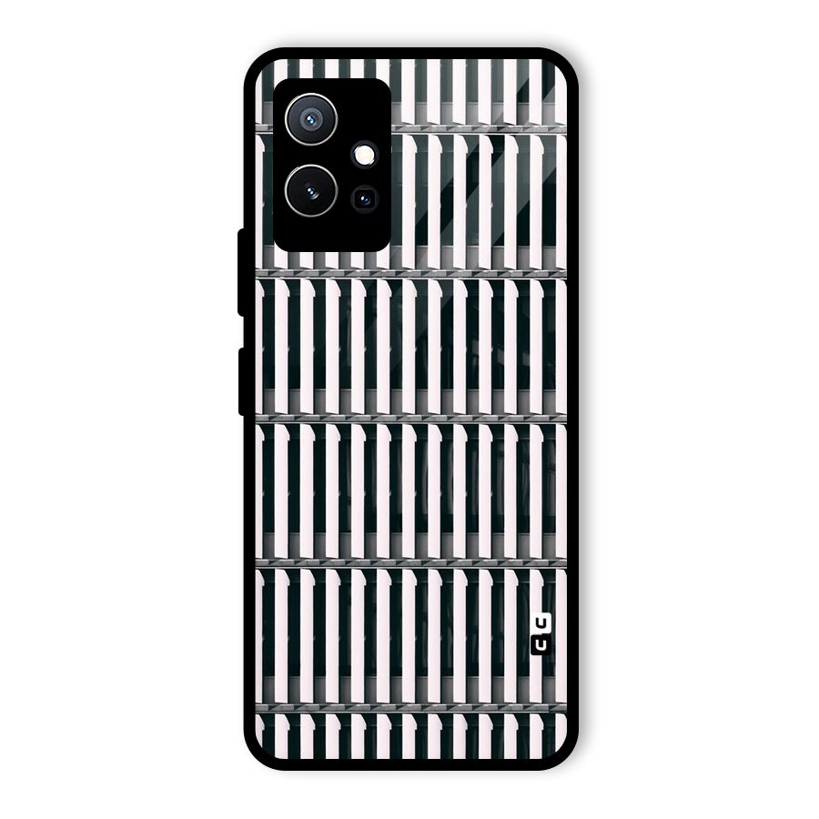 Dark Lines Pattern Glass Back Case for Vivo Y75 5G