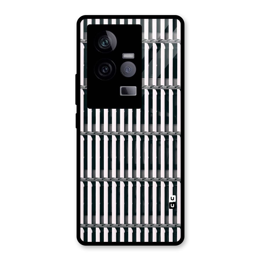 Dark Lines Pattern Glass Back Case for Vivo iQOO 11 5G