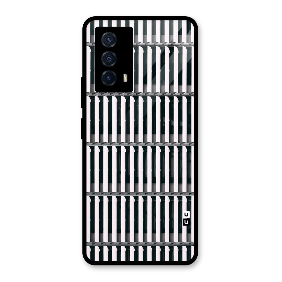 Dark Lines Pattern Glass Back Case for Vivo iQOO Z5