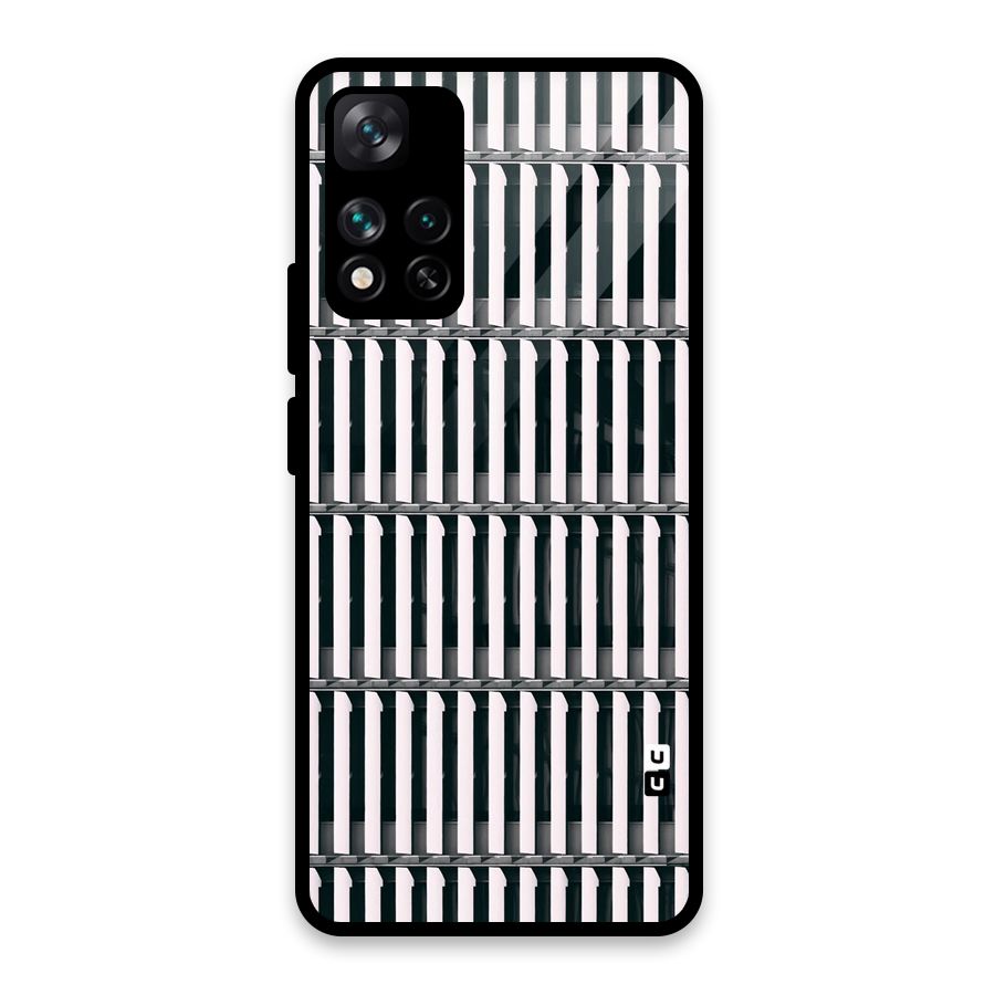 Dark Lines Pattern Glass Back Case for Xiaomi 11i HyperCharge 5G