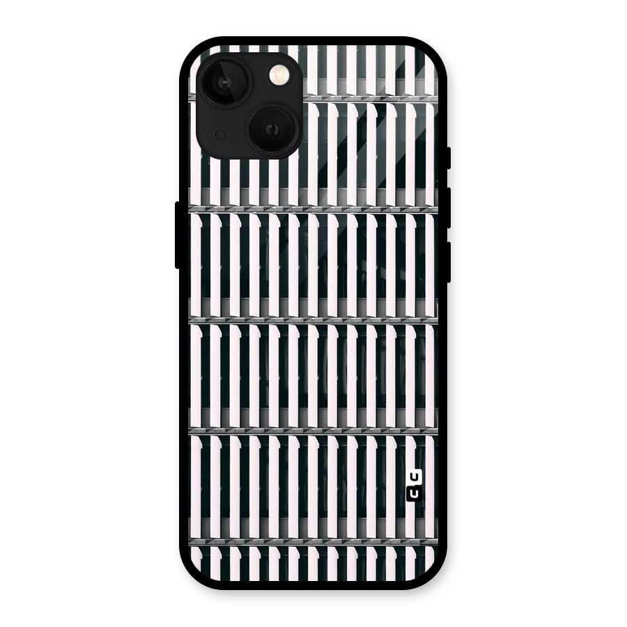 Dark Lines Pattern Glass Back Case for iPhone 13