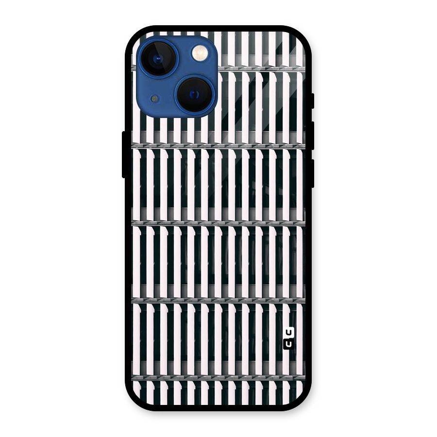 Dark Lines Pattern Glass Back Case for iPhone 13 Mini
