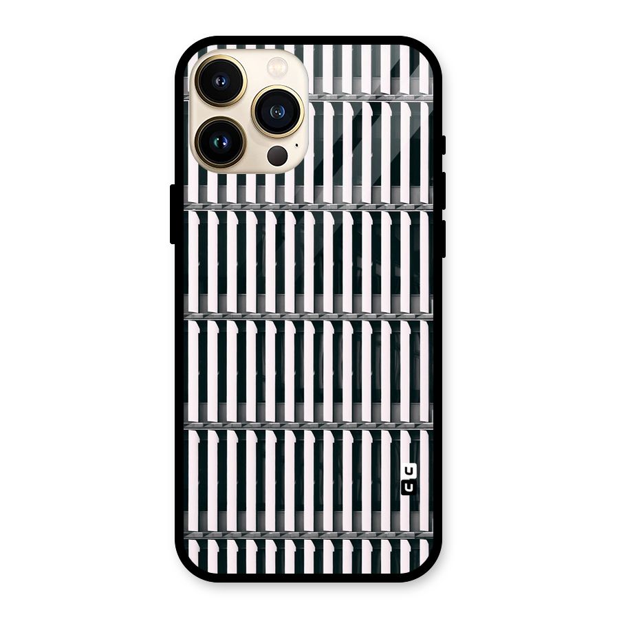 Dark Lines Pattern Glass Back Case for iPhone 13 Pro Max