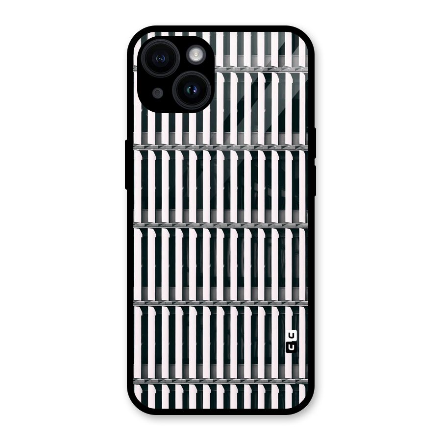 Dark Lines Pattern Glass Back Case for iPhone 14