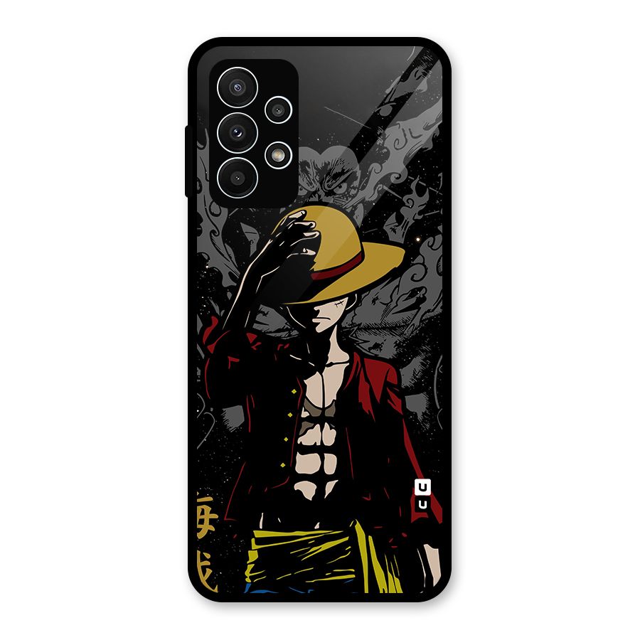 Dark Luffy Art Glass Back Case for Galaxy A23