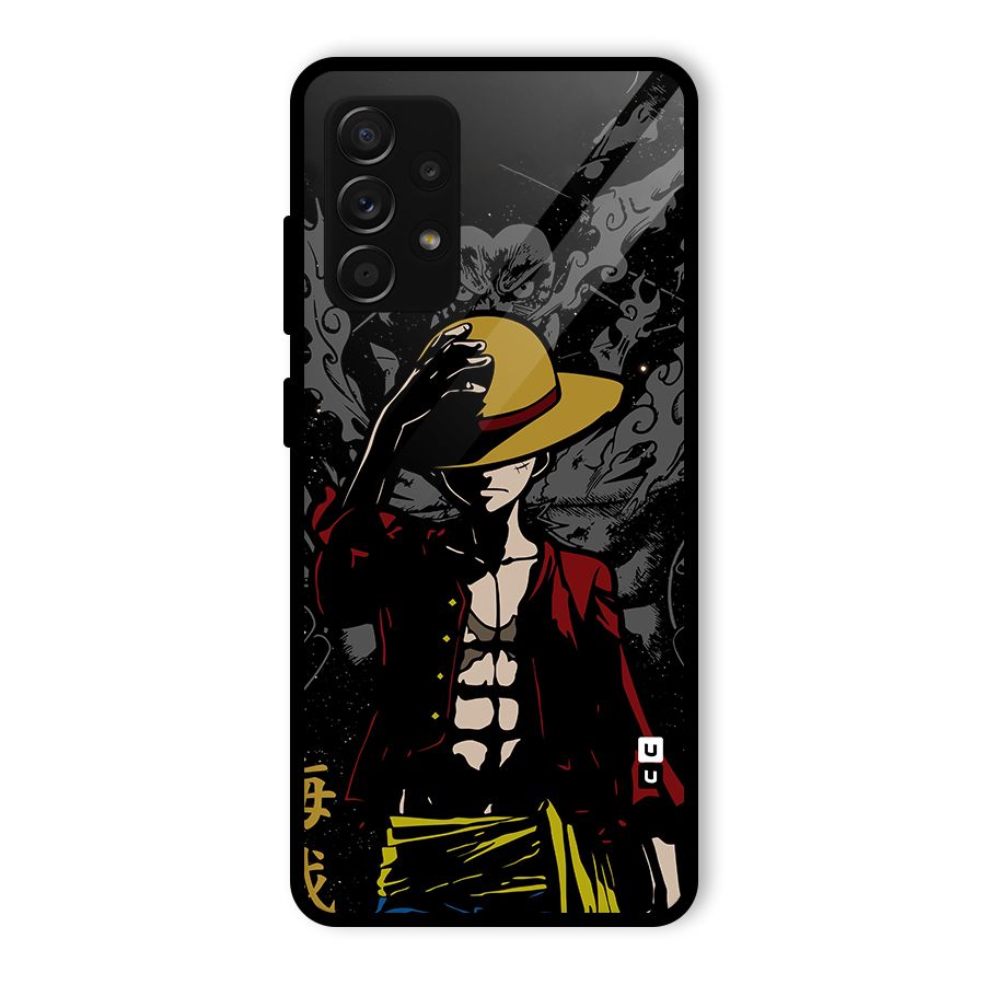 Dark Luffy Art Glass Back Case for Galaxy A53 5G