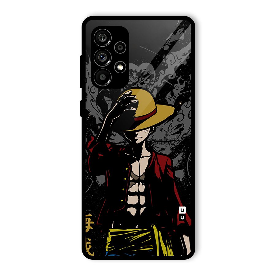 Dark Luffy Art Glass Back Case for Galaxy A73 5G