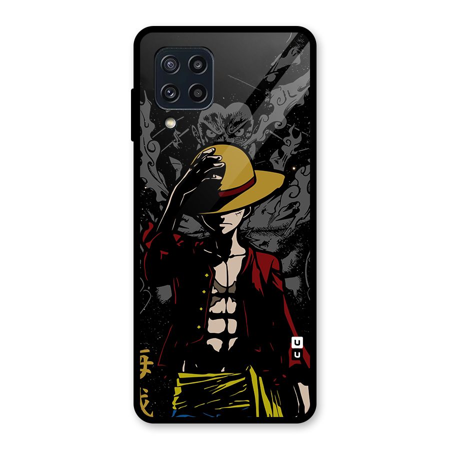 Dark Luffy Art Glass Back Case for Galaxy M32