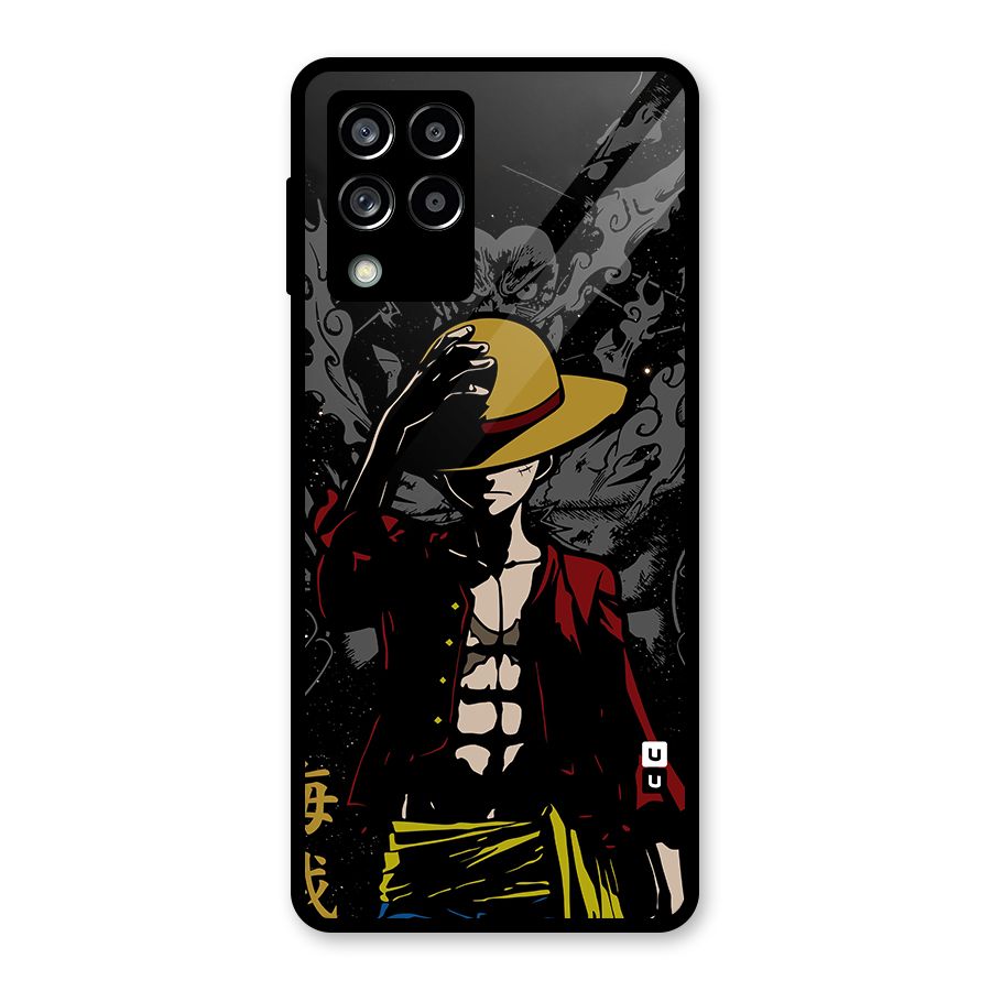 Dark Luffy Art Glass Back Case for Galaxy M53 5G