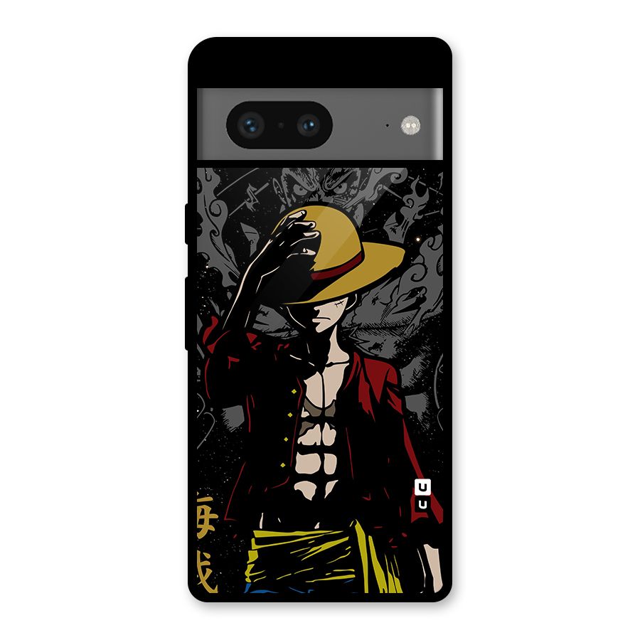 Dark Luffy Art Glass Back Case for Google Pixel 7