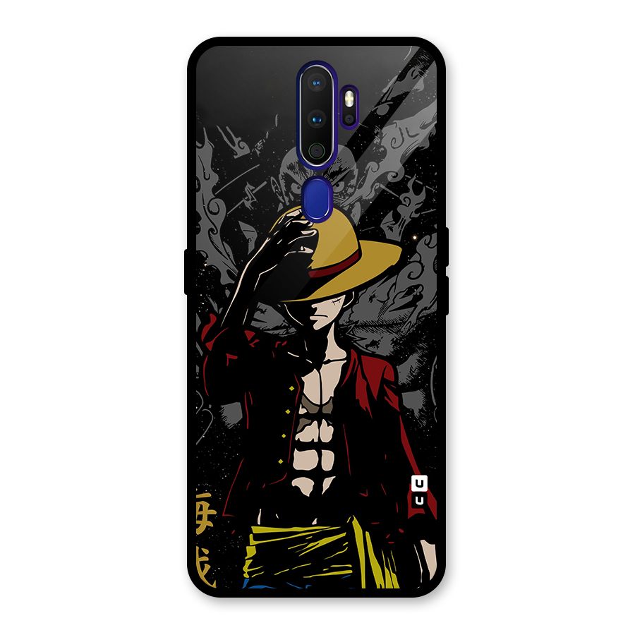 Dark Luffy Art Glass Back Case for Oppo A9 (2020)