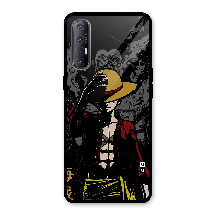 Dark Luffy Art Glass Back Case for Oppo Reno3 Pro