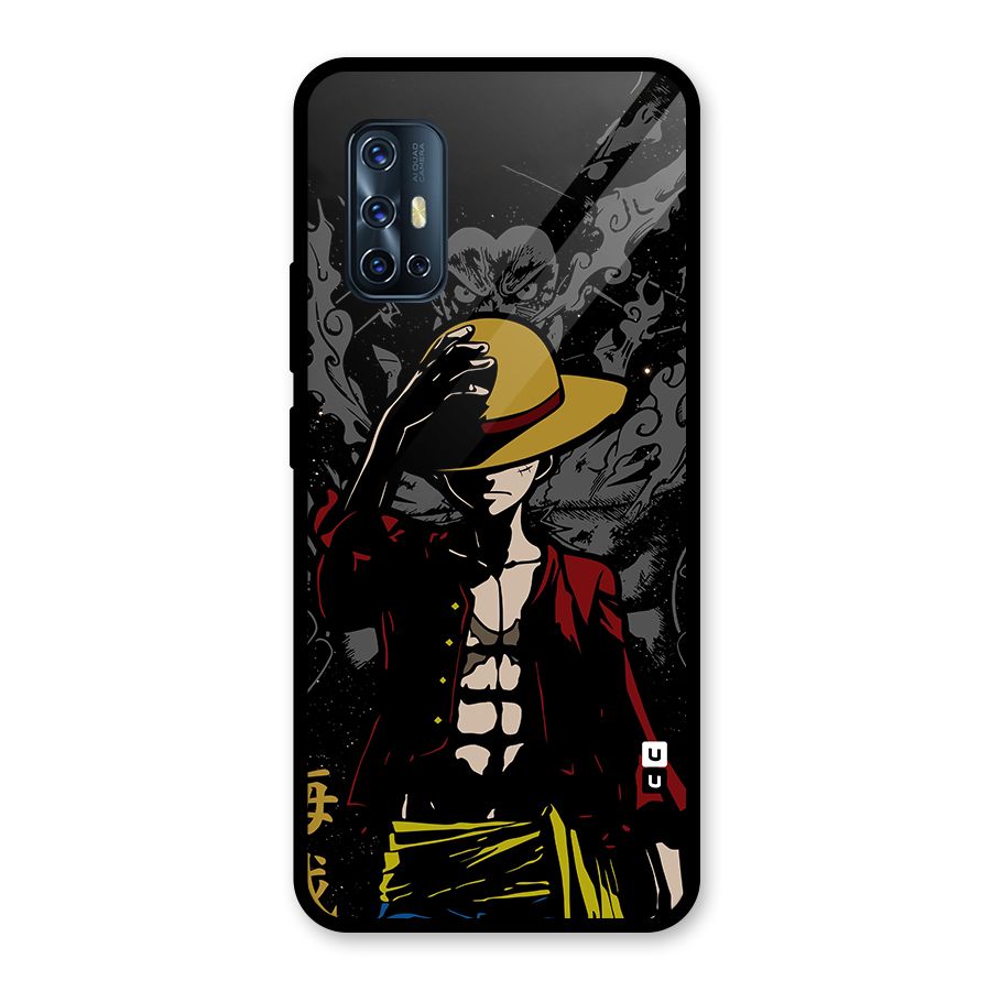Dark Luffy Art Glass Back Case for Vivo V17