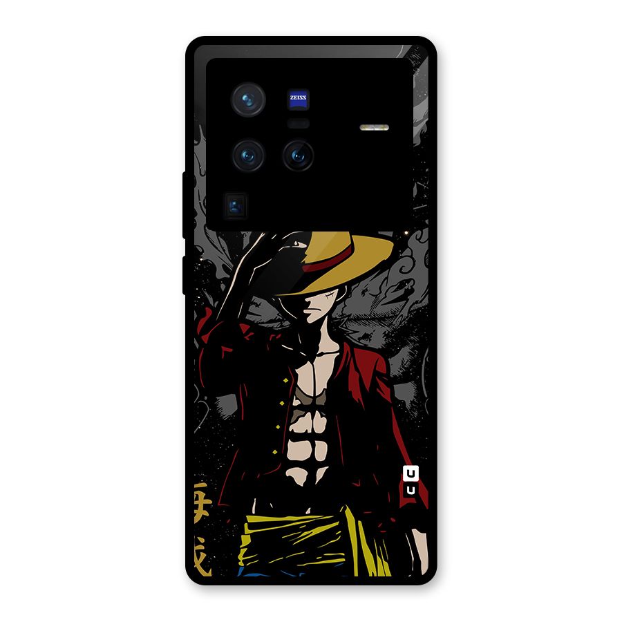 Dark Luffy Art Glass Back Case for Vivo X80 Pro