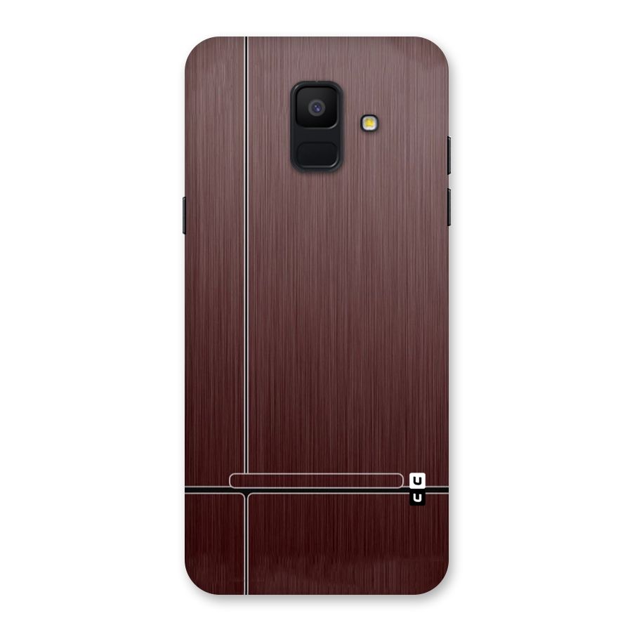 Dark Maroon Classic Design Back Case for Galaxy A6 (2018)