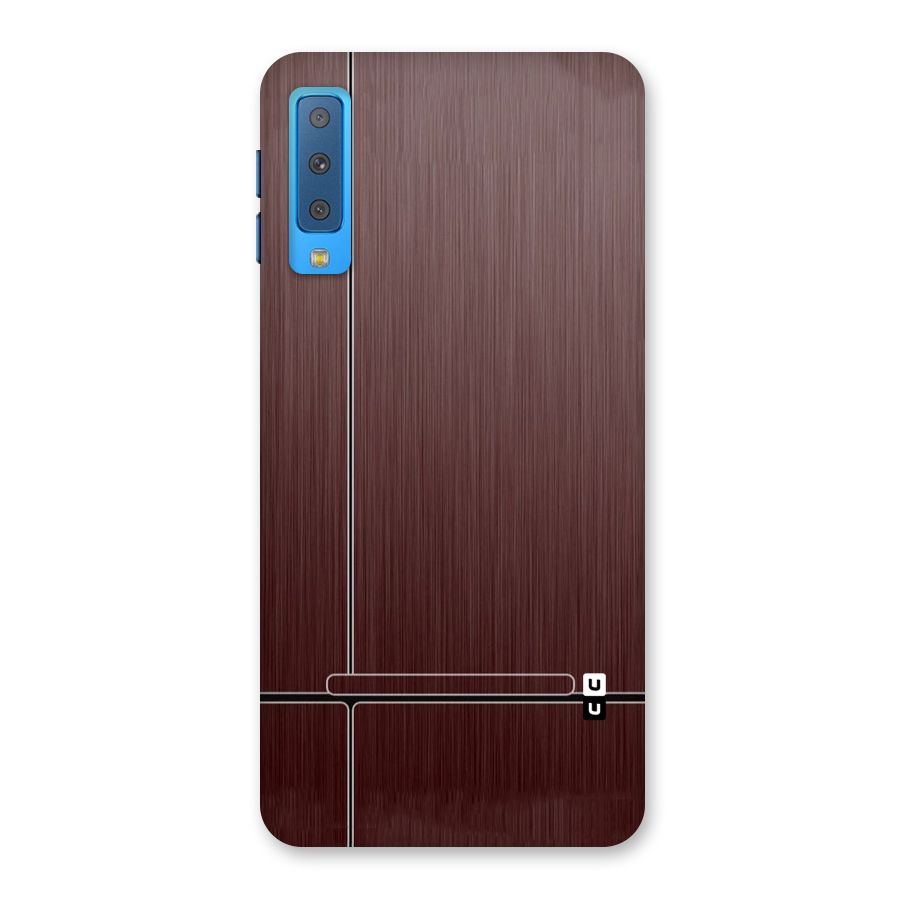 Dark Maroon Classic Design Back Case for Galaxy A7 (2018)