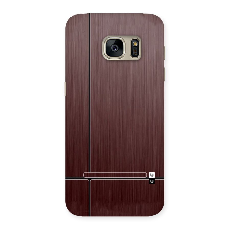 Dark Maroon Classic Design Back Case for Galaxy S7