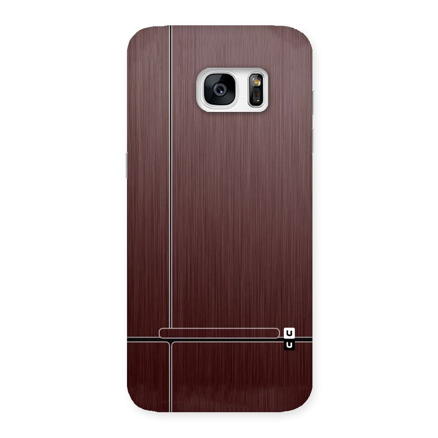 Dark Maroon Classic Design Back Case for Galaxy S7 Edge