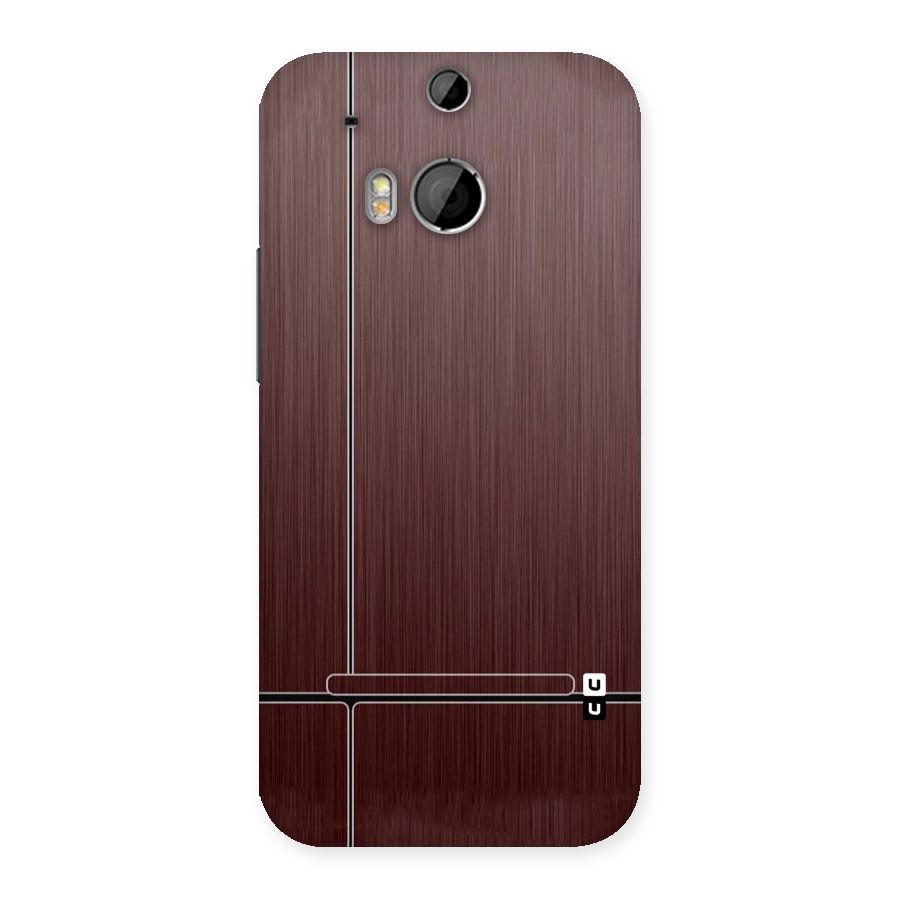 Dark Maroon Classic Design Back Case for HTC One M8